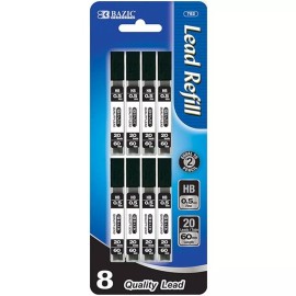 BAZIC 20 Ct. 0.5mm Mechanical Pencil Lead (8/Pack)