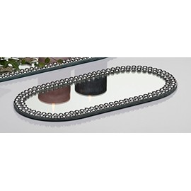 Sandra Rich Glory Glass Plate Oval 1 cm Diameter 30.0 x 14.0 cm