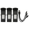 3pcs 3.7V 1800mAh Remote Control UAV Lithium Battery High Capacity