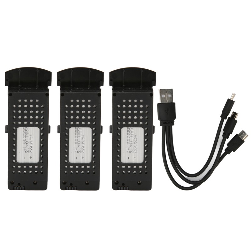 3pcs 3.7V 1800mAh Remote Control UAV Lithium Battery High Capacity