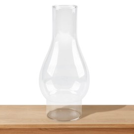 RAHATA Small Oil Lamp Chimney, 6.5 Inch Chimney Transparent Glass Shade for Clear Hurricane Kerosene Lamp Replacement (Small Flat Style)