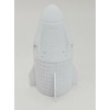 ErnicShop 3D Printed 1/80 SpaceX Dragon Rocket 4" White PLA
