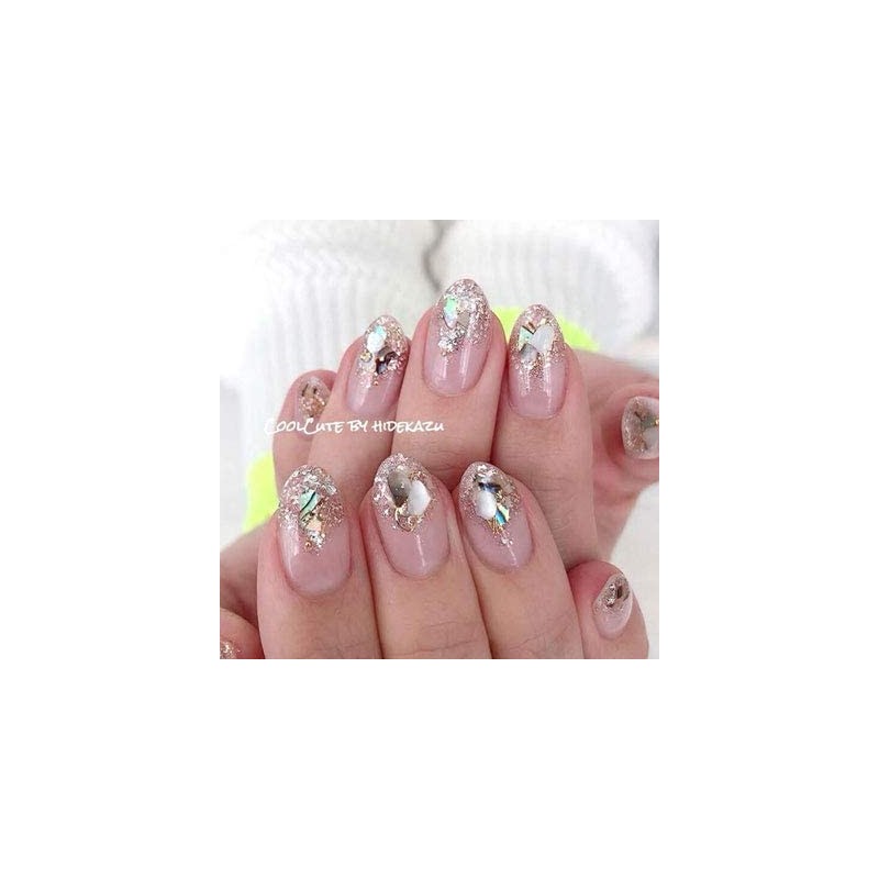 It shines brightly. TSUMEKIRA x HIDEKAZU Nail Glitter Set of