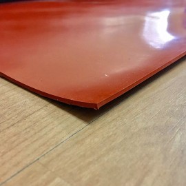 Ja-Bar Silicone Silicone Rubber Sheet Hi-Temp Red 1/16''Thk x 12" x 24" Rect  60D Med -U.S. Mfr