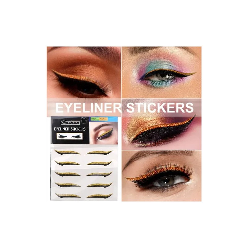 40 Pares Delineador Ojos De Colores Brillo Eyeliner Stickers