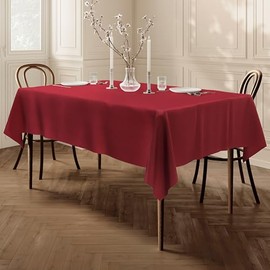 Rectangular Tablecloth Fabric Table Cover 100cm x 140cm 39"x55" Dark Red
