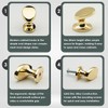 FURFITT 10 Pack Polished Gold Cabinet Knobs Solid Zinc Alloy