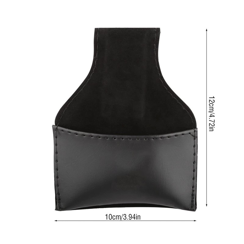 Billiard Chalk Holder Portable PU Bag Accessory Black, Hanging on