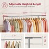 Tajsoon Heavy Duty Clothes Rack Foldable Garment Rack with Wheels