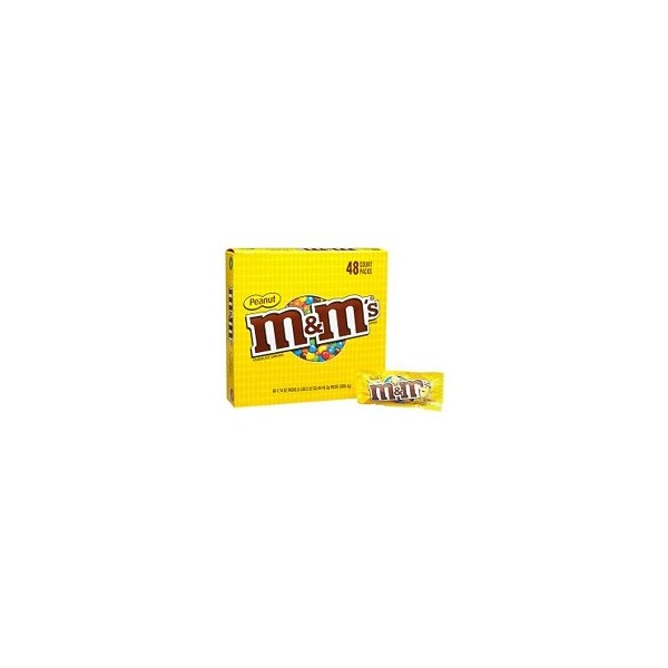 M & M's Chocolate Candies, Peanut, 1.74 oz, 48-Count (Pack of 1)