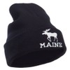 e4Hats.com Maine State Moose Embroidered Cuff Beanie - Black OSFM