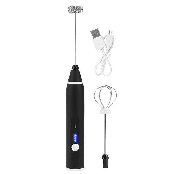 3 Geschwindigkeiten Einstellbarer Hand-Schneebesen USB Wiederaufladbarer leichter elektrischer Milchschäumer-Kaffeemischer Egg