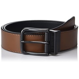 Original Penguin Men's Reversible Casual Leather Belt, Brown Reversible, 32