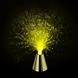 Sensory Fiber Optic Lamp - LED Color Changing with Cone Base - Fiber Optic Lights with Battery Powered - Calming Mood Night Light …