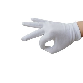 12Pcs/6 Pairs 8.27 Inches White Cotton Gloves Work Gloves One Size