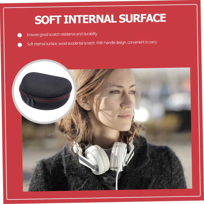 STOBAZA Headset Storage Case Protective Box for Over-Ear Headphones Carrying