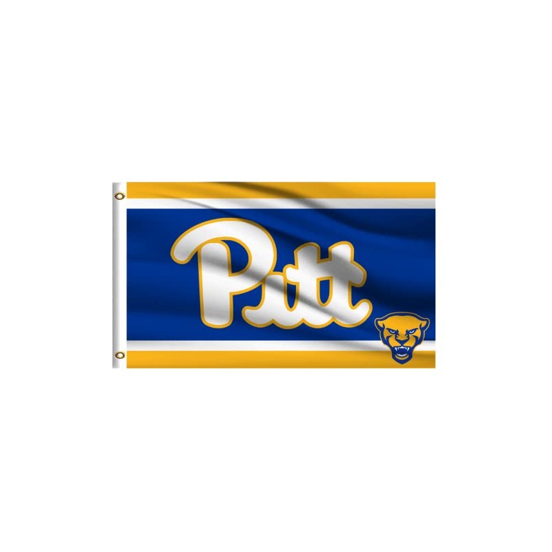 Outdoor College Banner Compatible for Panthers,Pittsburgh Pitt Flag Outside 3x5