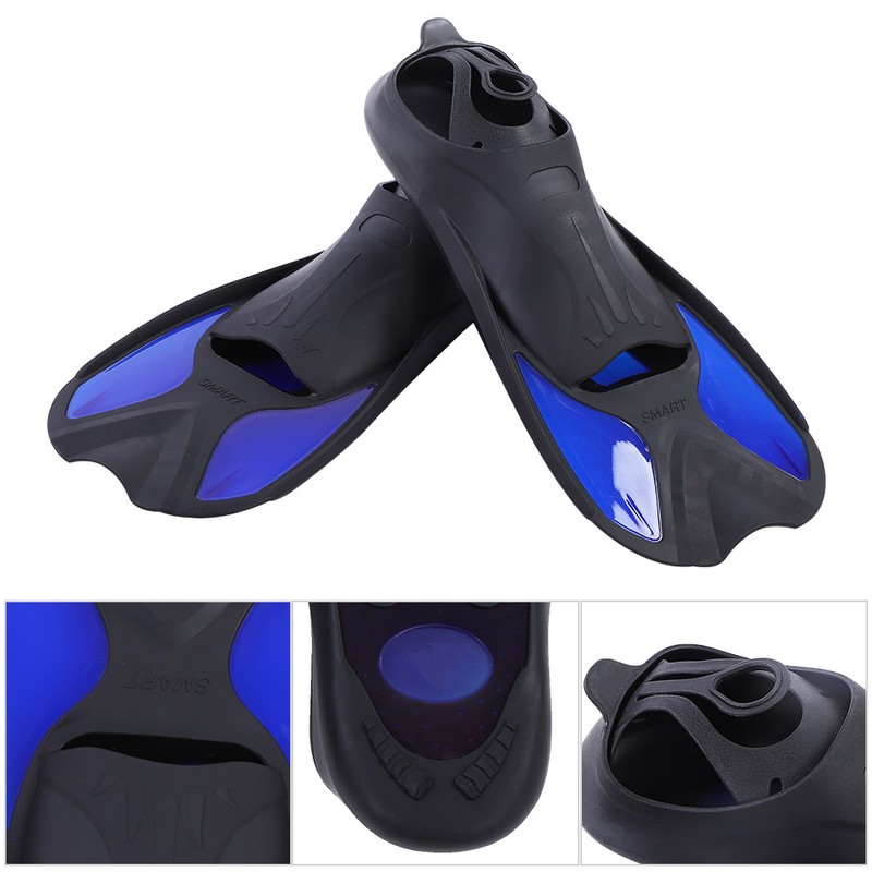 Men Women Swim Foot Fins Swimming Diving Open Heel Adjustable