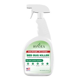 Hygea Natural Extra Strength Bed Bug & Mite Spray - Child & Pet Friendly - Stain & Odor Free - 66% Stronger Formula (24 oz)