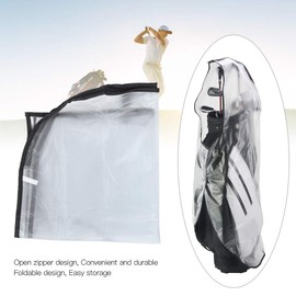 Bag Rain Cape Transparent Bag Rain Cover Rain and Dust Waterproof Club Bag Rain Cover Open Zipper Design Lightweight PVC Bag Rain Hood