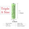 12 Pcs 1.2V AAA 100mAh NiMh Rechargeable Batteries for Solar