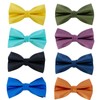 YEHMAN Men's Plain Bow Tie with Square Handkerchief in Gift