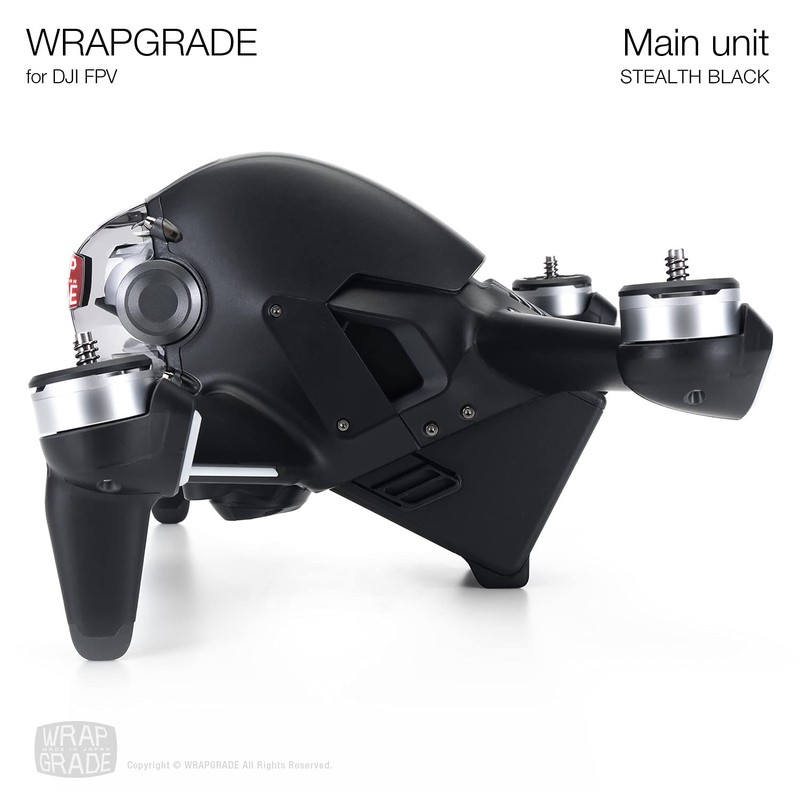 WRAPGRADE Skin Compatible with DJI FPV (Stealth Black)