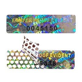 680pcs Tamper evident Hologram Stickers Original Security Labels Warranty Void Seal Tamper Proof Sticker with Unique Serial Number 1x0.3inch