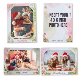 30 Pack Photo Christmas Cards With Envelopes - Photo Holiday Cards Cards Fits 4 x 6 Inches Image - Holiday Christmas Cards With Photo Insert In 5 Designs - Photo Insert Christmas Cards…