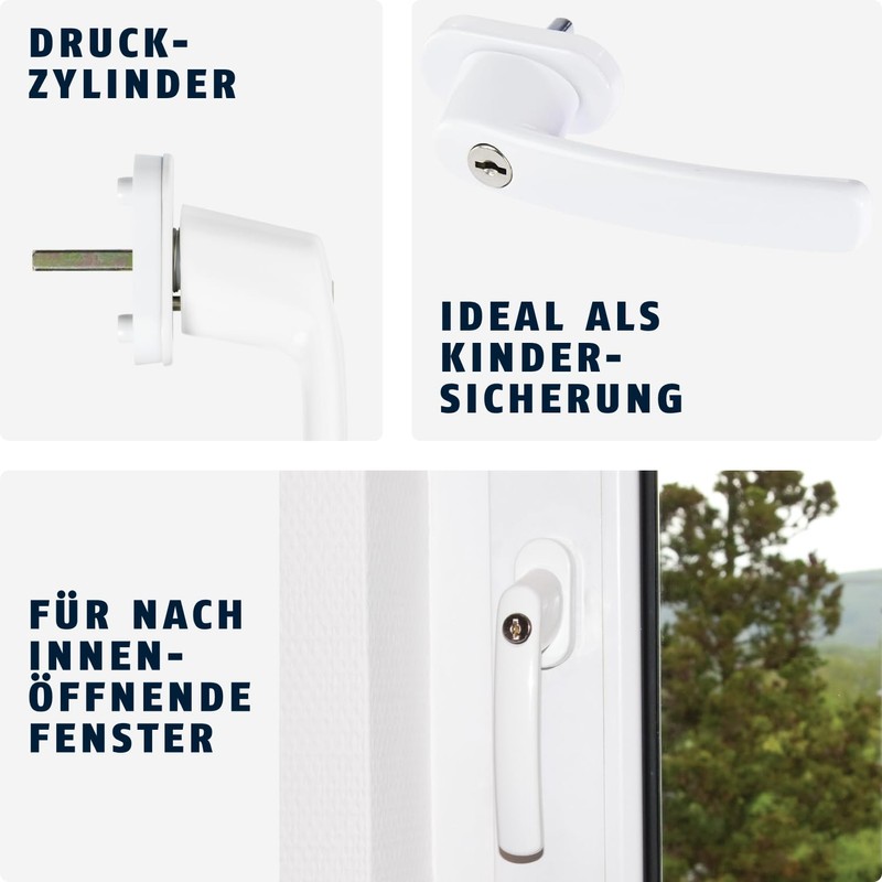 ABUS lockable window handle FG200 - set of 3 -