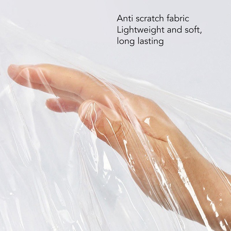 Clear Automatic Foldable Umbrella 8 Ribs 3 Folding Black Edging