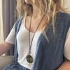 Löwenzahn Frau Anhänger in Zamak Bronze - Lange Halskette mit