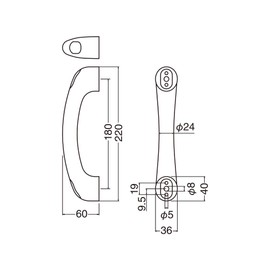 Polar Universal Mini 手摺 180 aibori BR – 201 