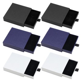 FINELYCR Pack of 6 Jewellery Gift Box, Paper Jewellery Box, Small Jewellery Box, Drawer Type Jewellery Packaging, for Storing Jewellery or as Jewellery Packaging
