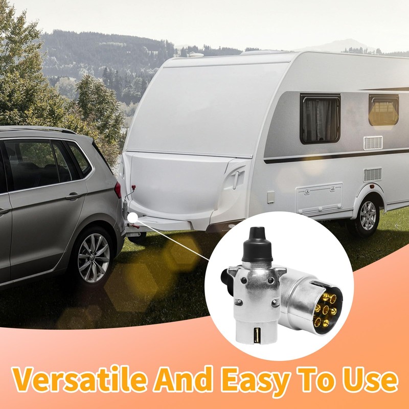 7 Pin Trailer Plug 12V Plug Towbar Socket Towing Trailer