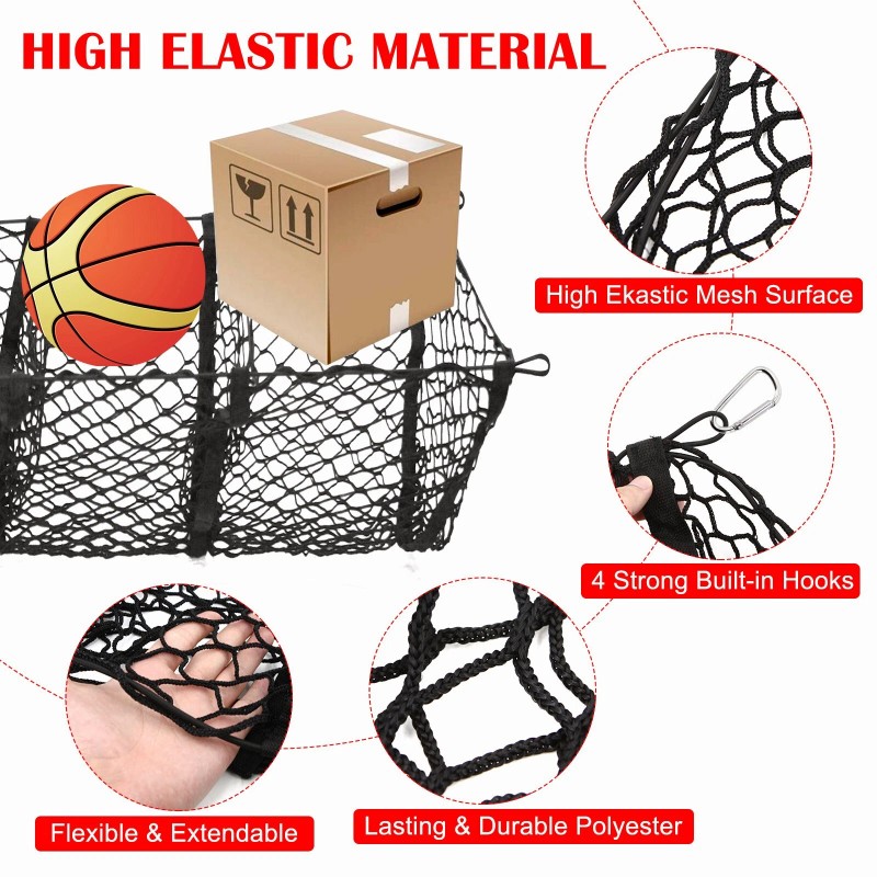 Unbranded Trunk Bed Envelope Style Mesh Organizer Cargo Net for