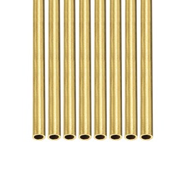 DTGN 4 mm x 0.5 mm x 300 mm (AD x Wall TxL) Brass Pipe - 8 Pack - Good for Machine Equipment Crafts Decorative Frame - Round Metal Hoses