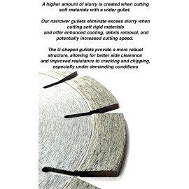 pro right industry Soff-Cut 6" Early Entry Green Concrete Cutting Diamond Blade Purple XL6-1000 - 1