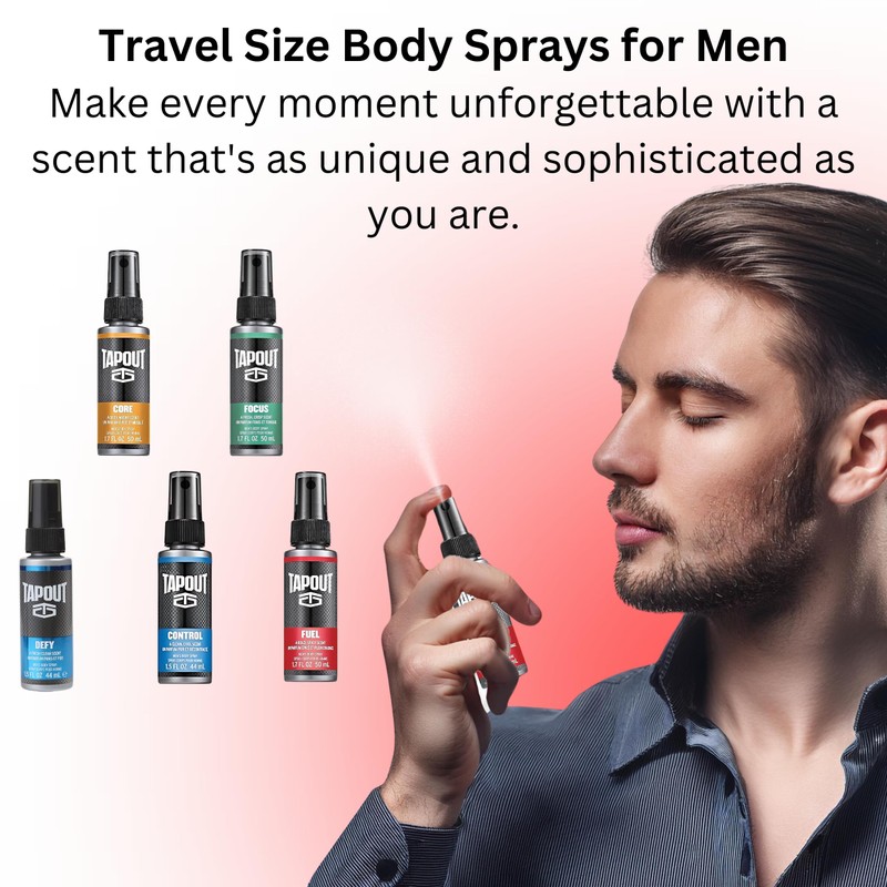 TAPOUT Body Spray for Men 5 Piece Set 1.5 Fl