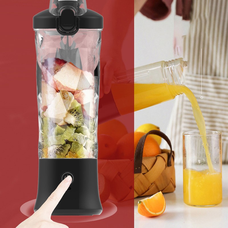 Portable Blender 600ml Large Capacity Versatile Rechargeable Shakes and Smoothie
