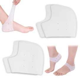 JUGUTA 4 Stück Fersenpolster, Fersenschutz, Dicke Einlagen Und Füllungen Für Zu Große Schuhe,Fersenkissen Für Schuhe, Selbstklebende Fersenhalter Gegen Blasen & Reibung (Beige)