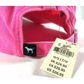Victoria's Secret Pink NWT VICTORIA'S SECRET PINK NATION CAP HAT O/S BASEBALL BRIGHT PINK ADJUSTABLE