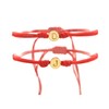 2 Pulseras de Hilo Rojo con Iniciales - Personalizada para