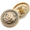 Pack of 10 Metal Button Set Lion Head Embossed Sewing