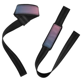 Correas de elevación de gradiente de color azul rosa, correa antideslizante para levantamiento de pesas, levantamiento de pesas, ejercicio y entrenamiento de fuerza