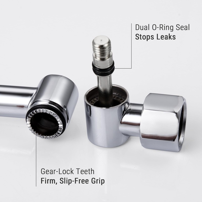 G-Promise Shower Head Extension Arm, Stainless Steel Adjustable Extender with