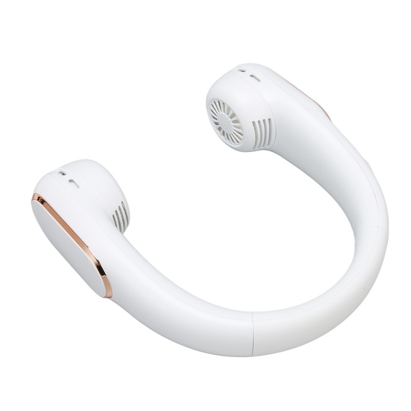 Neck Fan 4 Speeds Quiet Bladeless USB Rechargeable 2400mAh Battery