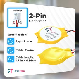 Rome Tech CMOS Battery for Lenovo Thinkpad T440P T440S T460P T460S T480S - Laptop Backup BIOS RTC 3V CR2032 with 2 Pin 2 Wire Cable