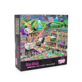 Alien Attack Sci-Fi Classics 1000-Piece Jigsaw Puzzle for Adults | Interactive Brain Teaser, Educational Toys & Games, Home Activities Building Kit for Creative Play | Nostalgic Gifts and Collectibles