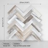 Yipscazo 10 Sheets Wood Grain Herringbone Peel and Stick Backsplash